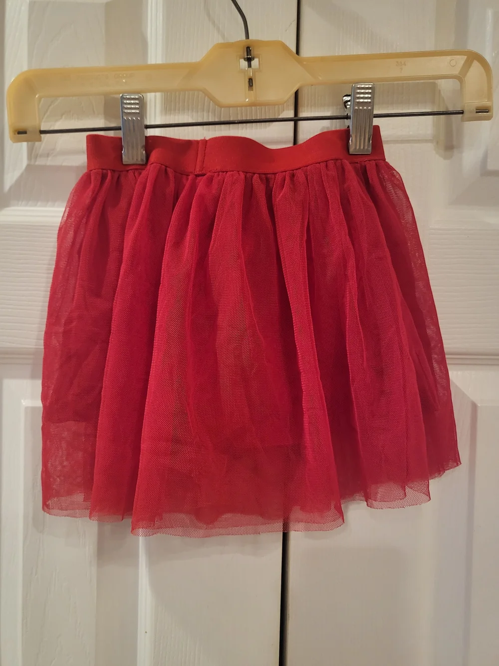Carter's Girls Red Tulle Pleated Tutu Skirt Size 4T - Built-In Shorts